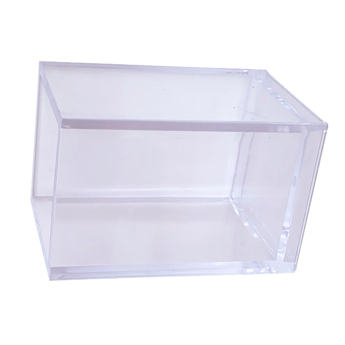 Acrylic Pencil Pen Holder Cup Transparent Clear Makeup Brush Storage Box Desktop Stationery Organizer for Office School Home