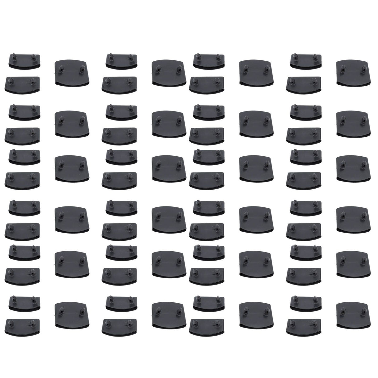 72Pcs Plastic Bed Slat End Caps Holders Centre Caps Plastic Connector Furniture Accessories for Holding and Securing Slats Black