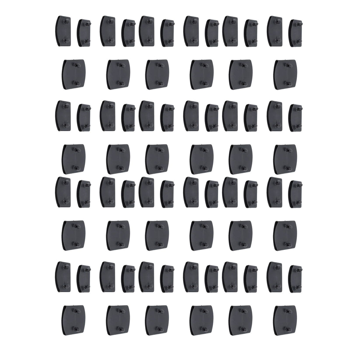 72Pcs Plastic Bed Slat End Caps Holders Centre Caps Plastic Connector Furniture Accessories for Holding and Securing Slats Black