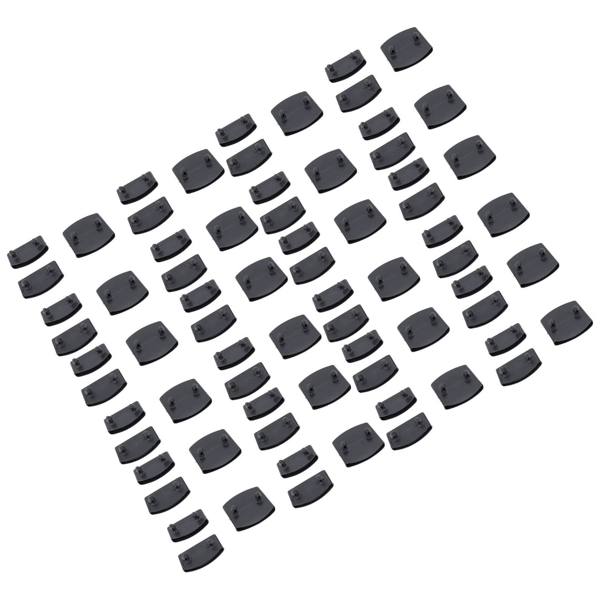 72Pcs Plastic Bed Slat End Caps Holders Centre Caps Plastic Connector Furniture Accessories for Holding and Securing Slats Black