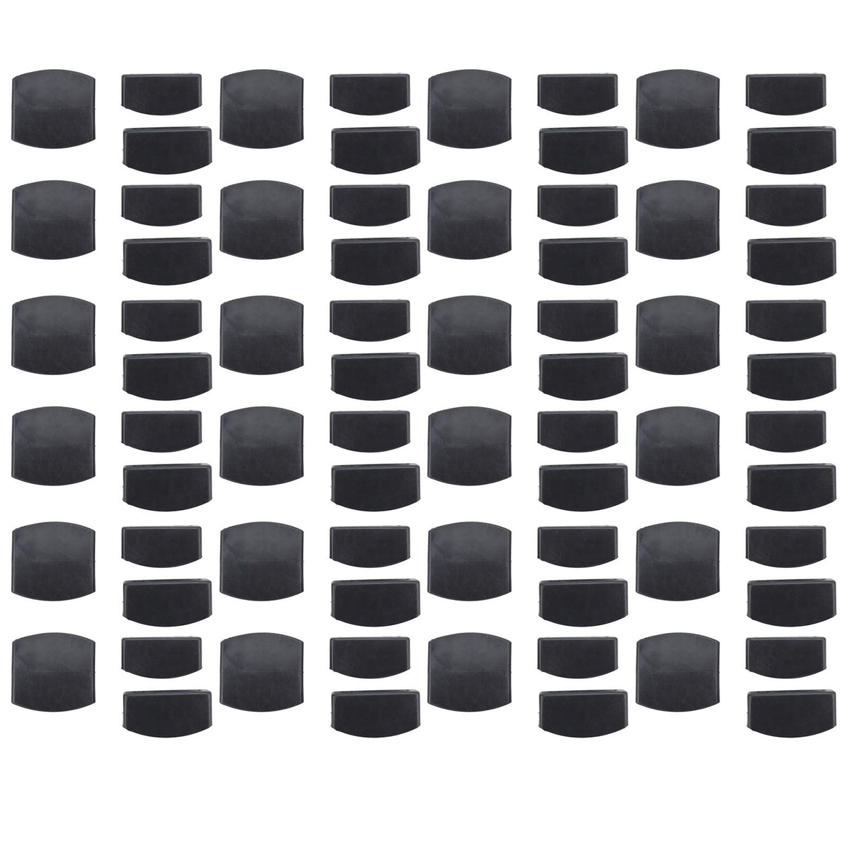 72Pcs Plastic Bed Slat End Caps Holders Centre Caps Plastic Connector Furniture Accessories for Holding and Securing Slats Black
