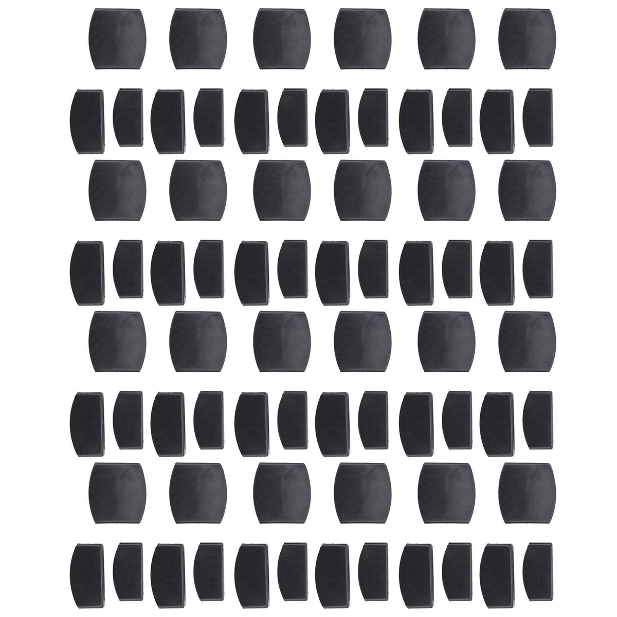 72Pcs Plastic Bed Slat End Caps Holders Centre Caps Plastic Connector Furniture Accessories for Holding and Securing Slats Black