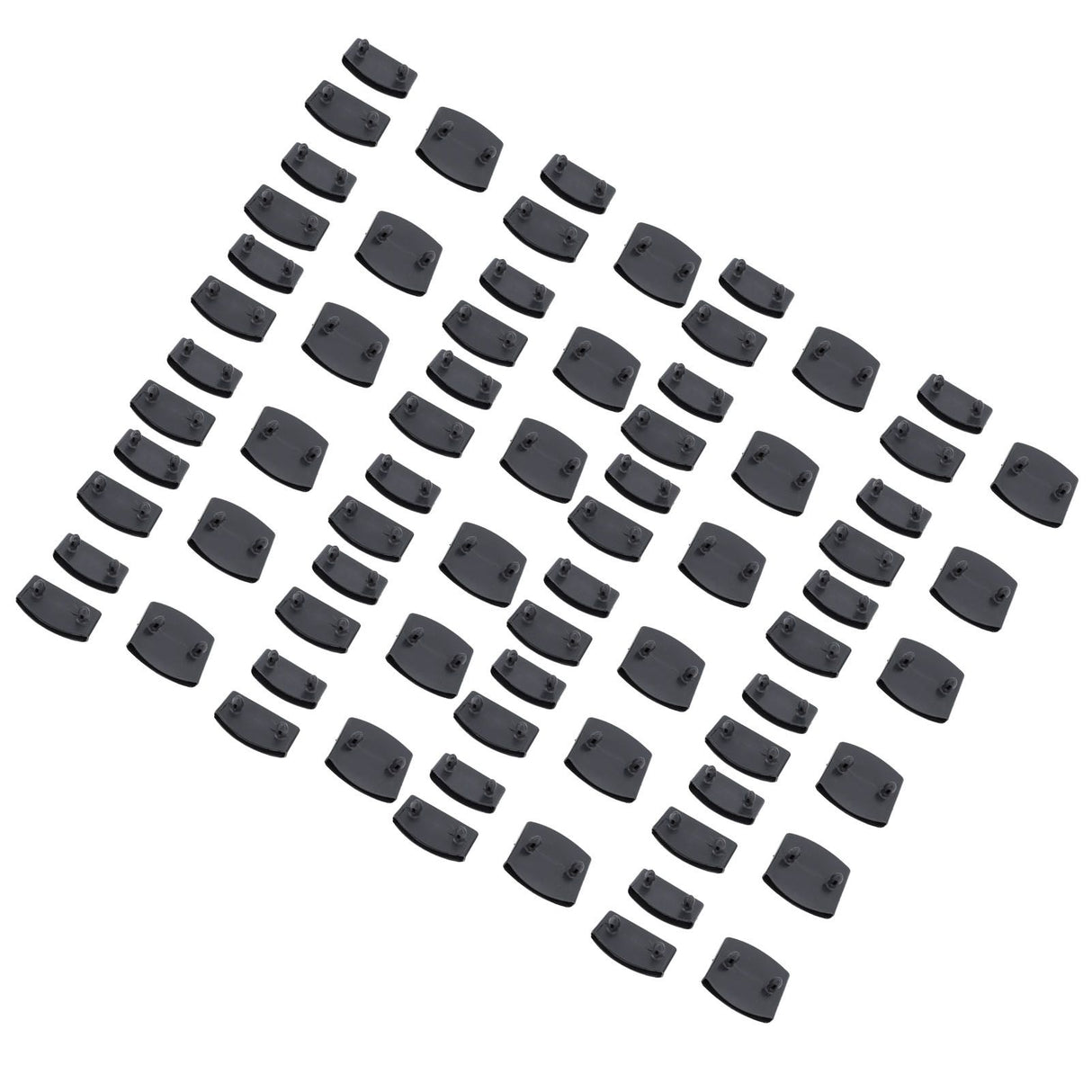 72Pcs Plastic Bed Slat End Caps Holders Centre Caps Plastic Connector Furniture Accessories for Holding and Securing Slats Black