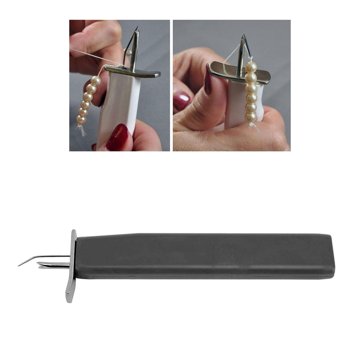 Bead Knotting Tools Create Secure Knots Easy to Use Pearl Jewelry Making Tool for DIY Jewelry Pearl Stringing Crafts Black