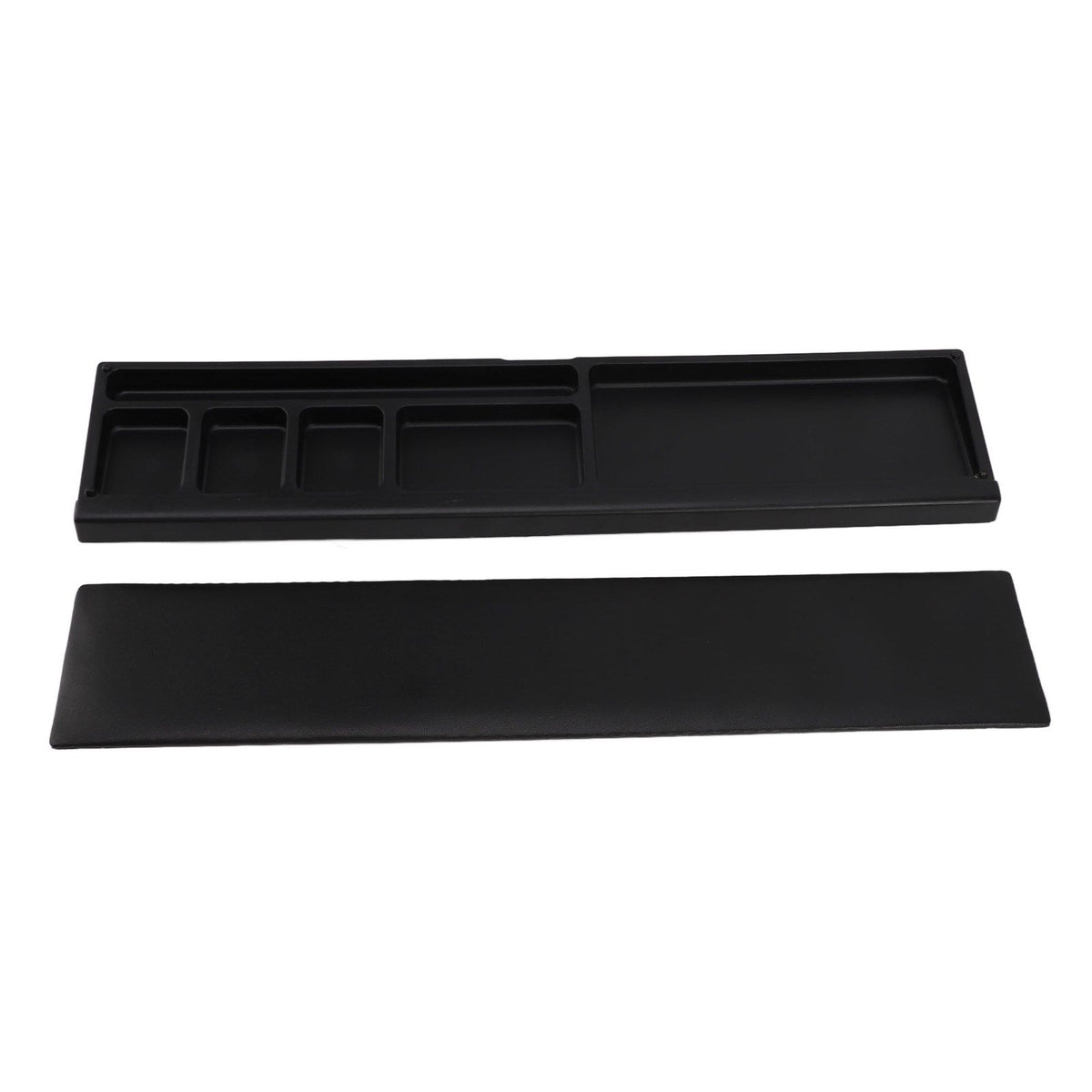 Keyboard Wrist Rest Pad Ergonomic Soft Prevent Slip Keyboard Wrist Support with Partition Storage Case for Office Black