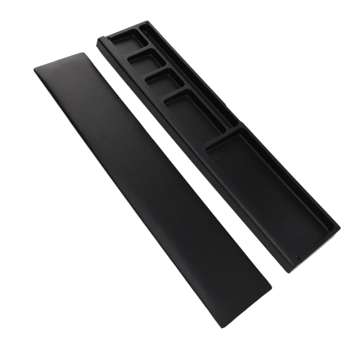 Keyboard Wrist Rest Pad Ergonomic Soft Prevent Slip Keyboard Wrist Support with Partition Storage Case for Office Black