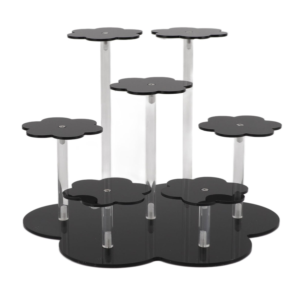 Acrylic Display Stand Figures Perfume Organizers Storage Risers Cupcake Dessert Conutertop Desktop Decoration Organizer Black