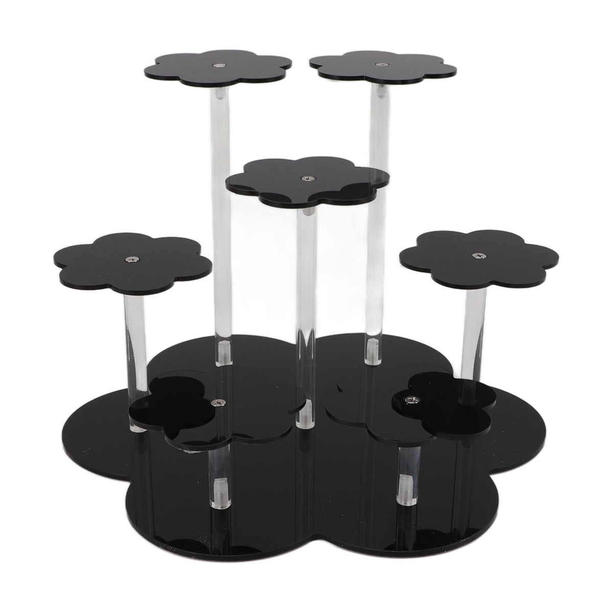 Acrylic Display Stand Figures Perfume Organizers Storage Risers Cupcake Dessert Conutertop Desktop Decoration Organizer Black