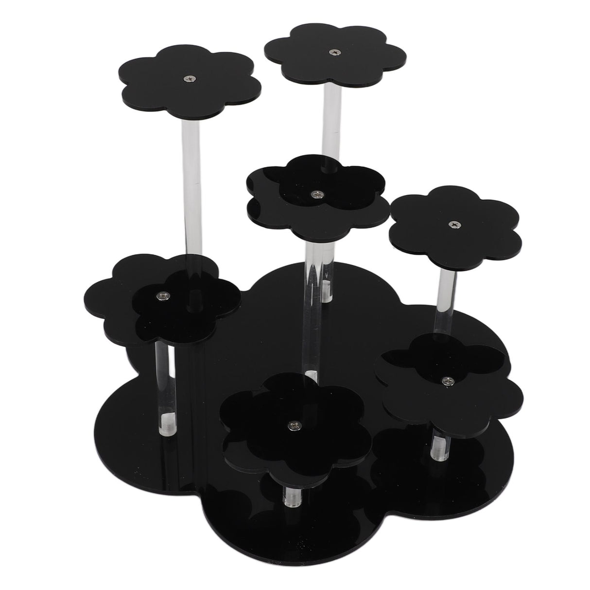 Acrylic Display Stand Figures Perfume Organizers Storage Risers Cupcake Dessert Conutertop Desktop Decoration Organizer Black