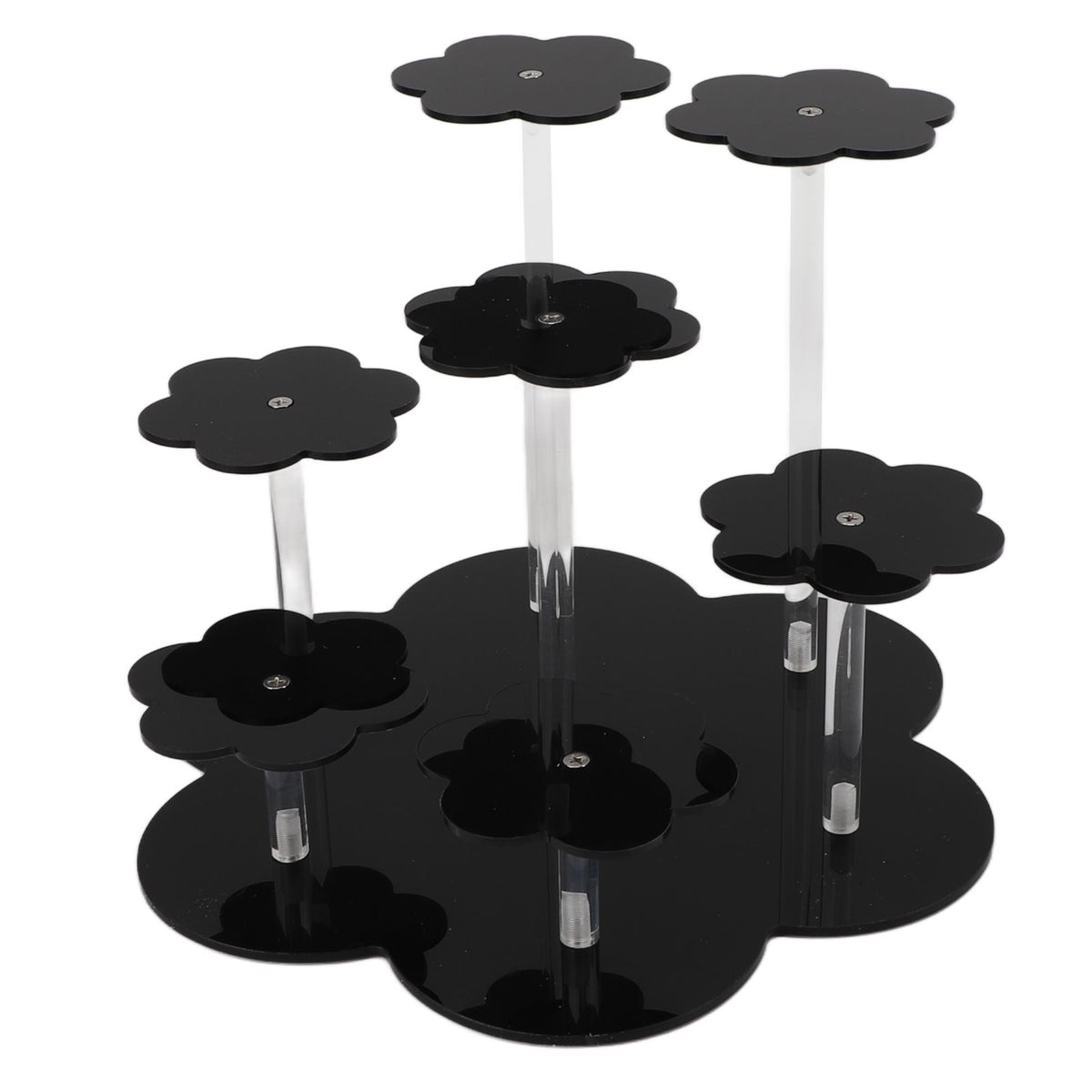 Acrylic Display Stand Figures Perfume Organizers Storage Risers Cupcake Dessert Conutertop Desktop Decoration Organizer Black
