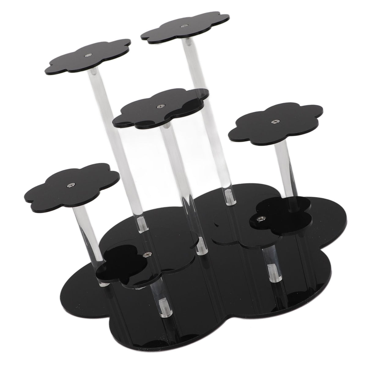 Acrylic Display Stand Figures Perfume Organizers Storage Risers Cupcake Dessert Conutertop Desktop Decoration Organizer Black