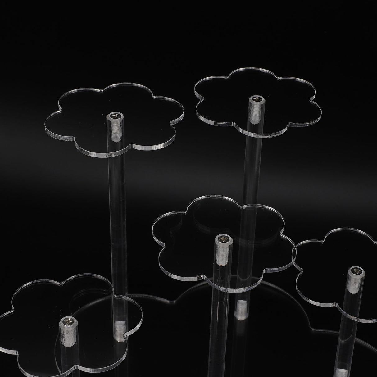 Acrylic Display Stand Figures Perfume Organizers Storage Risers Cupcake Dessert Conutertop Desktop Decoration Organizer Transparent
