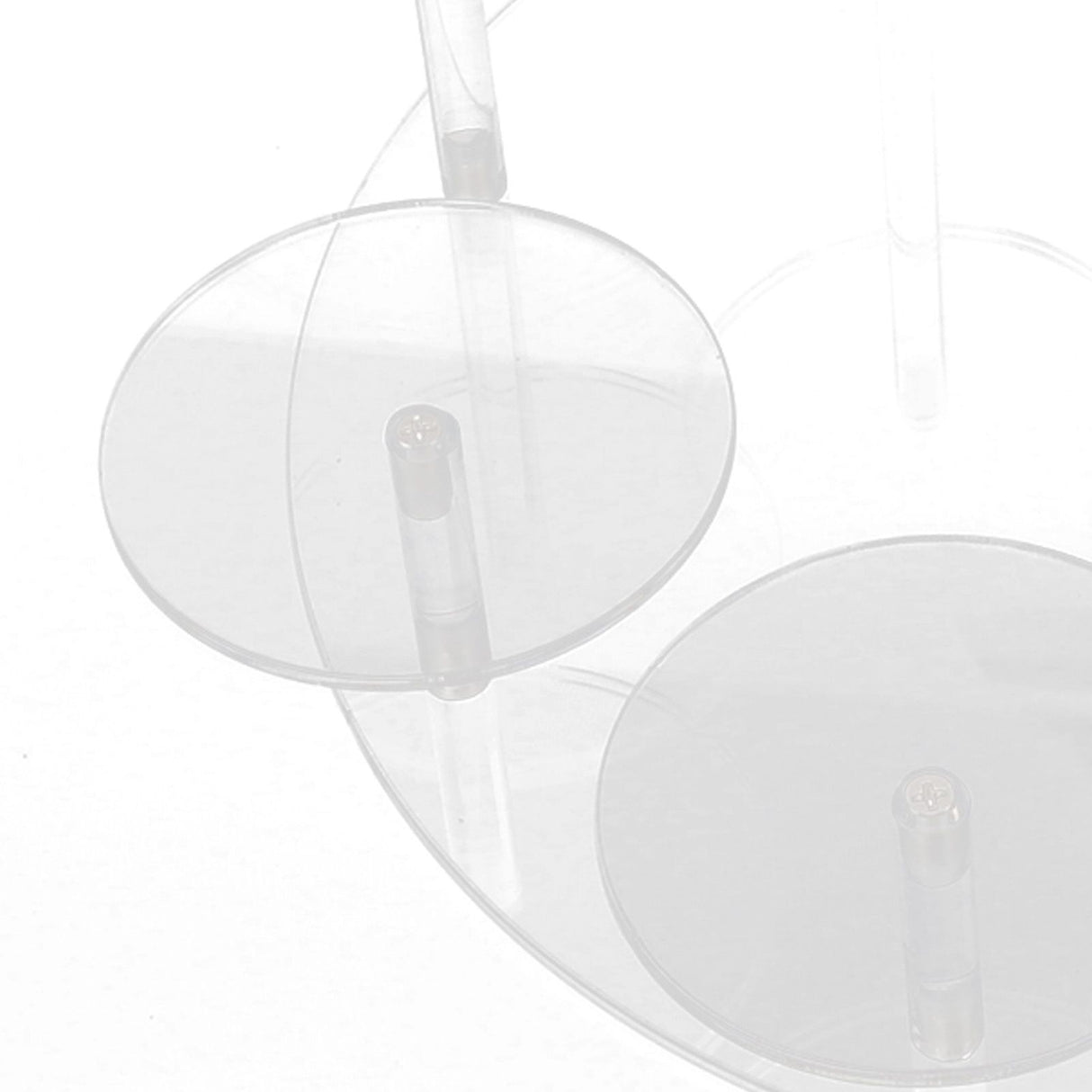 Acrylic Cupcake Stands Stable Round Anime Figure Doll Platter Display Stand for Wedding Birthday Party Transparent
