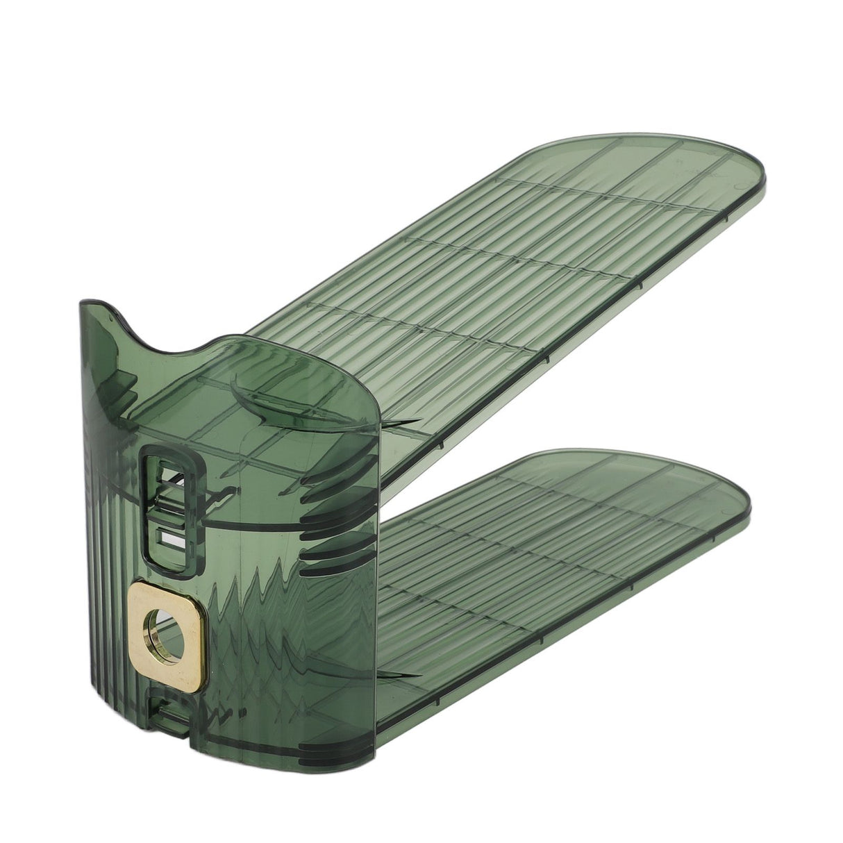 Shoe Slots Organizer Double Layer Shoe Rack Adjustable Saving Space Shoe Stack for Closet Cabinet Green