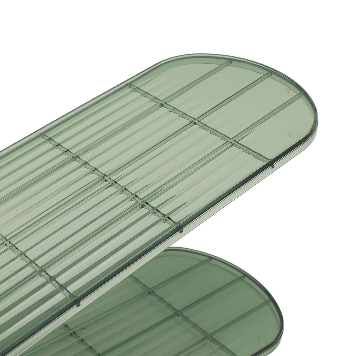 Shoe Slots Organizer Double Layer Shoe Rack Adjustable Saving Space Shoe Stack for Closet Cabinet Green