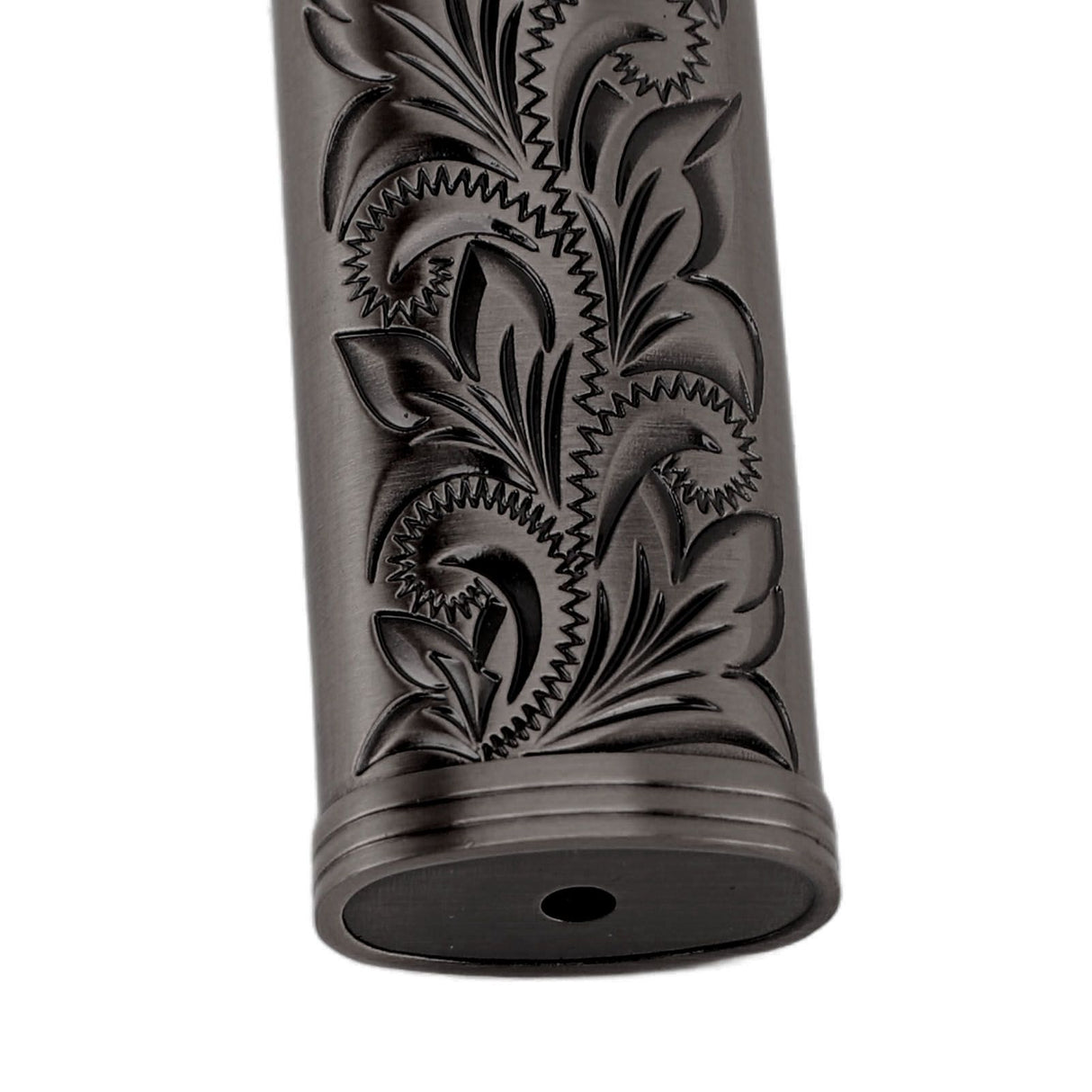 2Pcs Lighter Case Zinc Alloy Lighter Storage Container Floral Pattern for Outdoor Camping Hiking Black