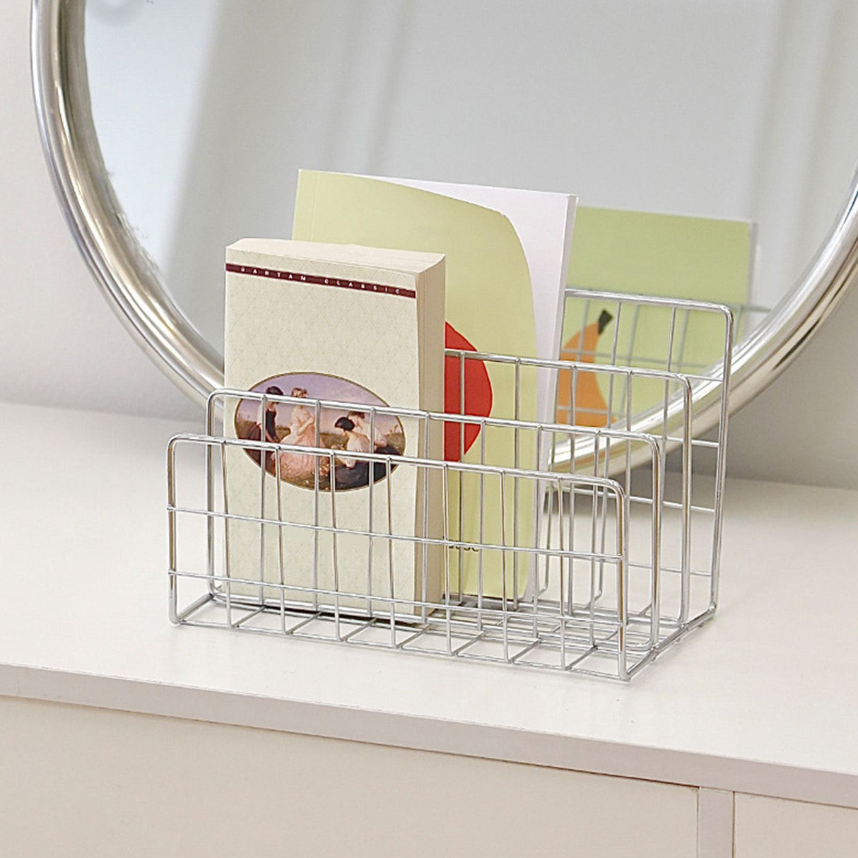 Book Sorter File Magazine Display Organizer Iron Bookend Home Decoration for Office Shelf