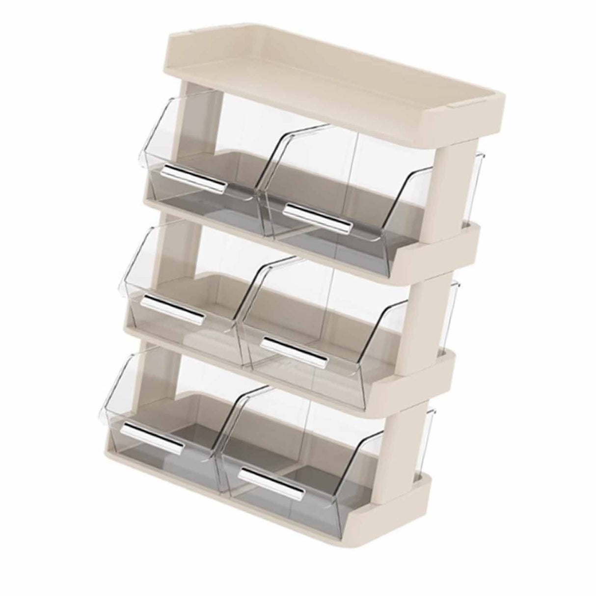 Tea Bag Organizer Office Bar Desktop Tea Bag Coffee Capsule Storage Rack Multilayer Countertop Organizer Cream White 4 Layer 30x17x42.5cm