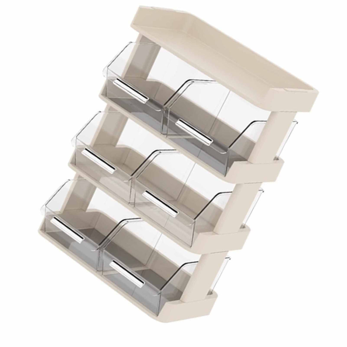 Tea Bag Organizer Office Bar Desktop Tea Bag Coffee Capsule Storage Rack Multilayer Countertop Organizer Cream White 4 Layer 30x17x42.5cm