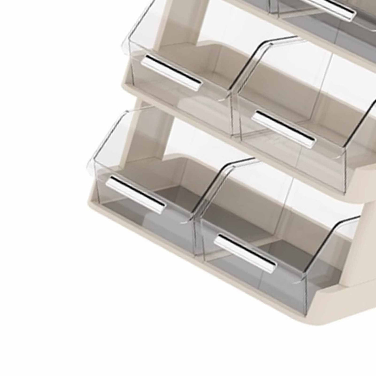 Tea Bag Organizer Office Bar Desktop Tea Bag Coffee Capsule Storage Rack Multilayer Countertop Organizer Cream White 4 Layer 30x17x42.5cm