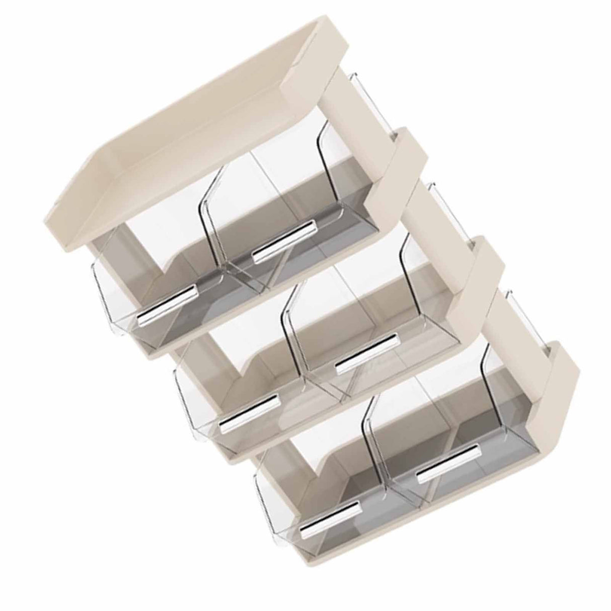 Tea Bag Organizer Office Bar Desktop Tea Bag Coffee Capsule Storage Rack Multilayer Countertop Organizer Cream White 4 Layer 30x17x42.5cm