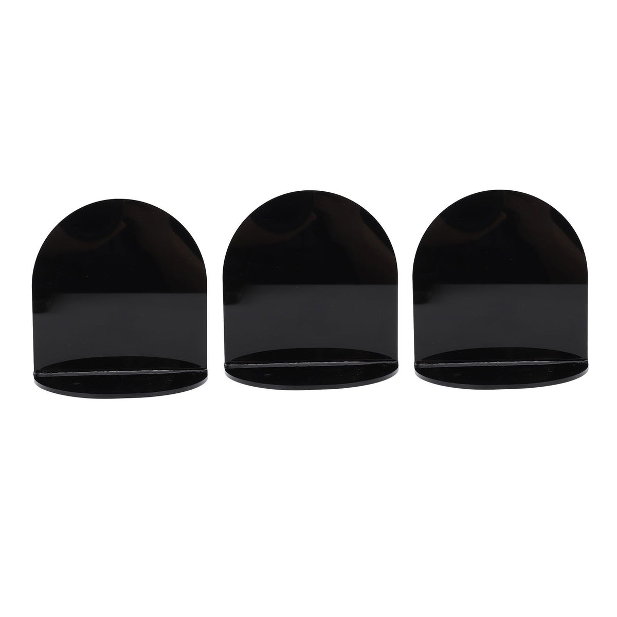 3pcs Wall Speaker Floating Shelves Acrylic Waterproof Wall Mounted Speaker Display Stand for Baby Camera Small Alarm Clock Black