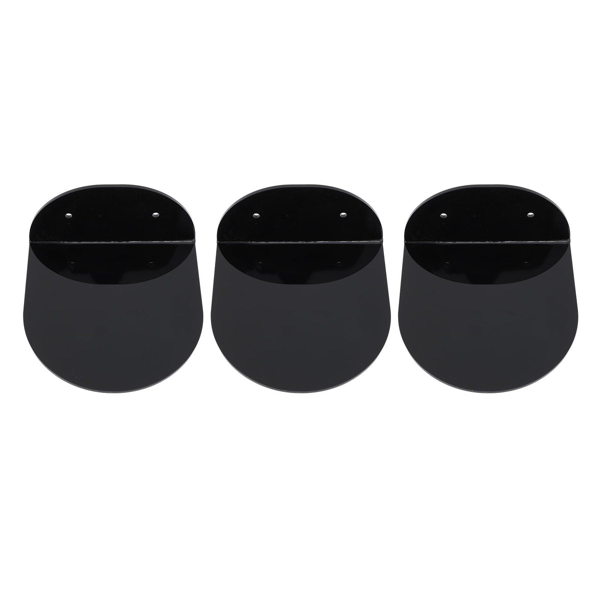 3pcs Wall Speaker Floating Shelves Acrylic Waterproof Wall Mounted Speaker Display Stand for Baby Camera Small Alarm Clock Black