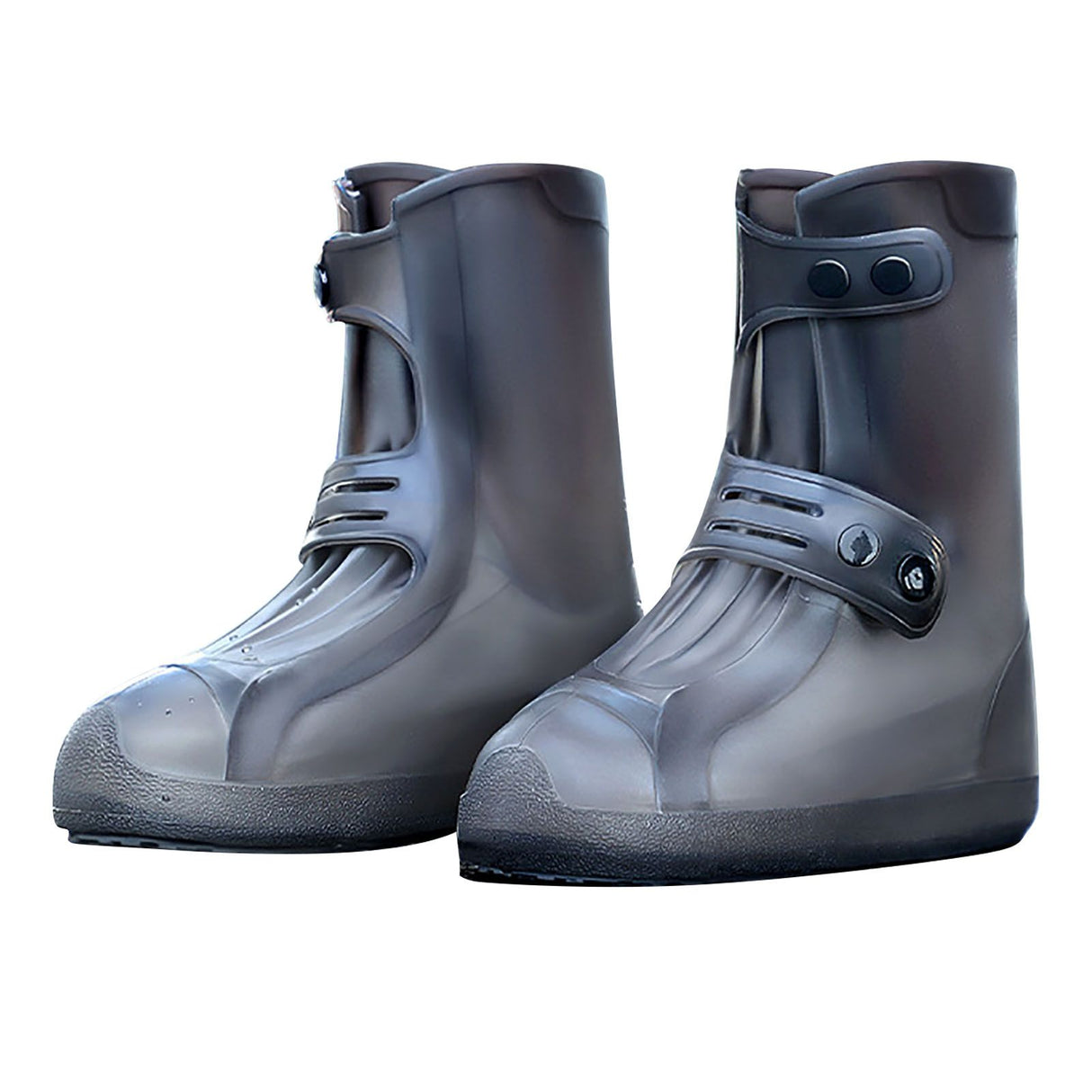 Waterproof Rain Boots Cover Silicone Comfortable Prevent Slip Thickened Outdoor Rain Shoe Covers for Men Women Fishing Hunting Tawny, Middle Tube Size 43‑45