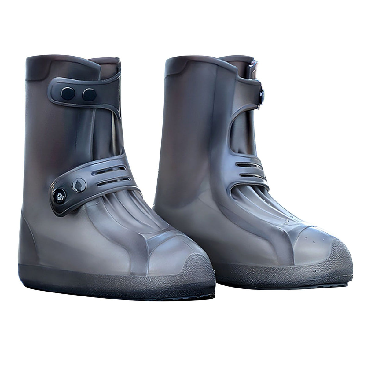 Waterproof Rain Boots Cover Silicone Comfortable Prevent Slip Thickened Outdoor Rain Shoe Covers for Men Women Fishing Hunting Tawny, Middle Tube Size 43‑45
