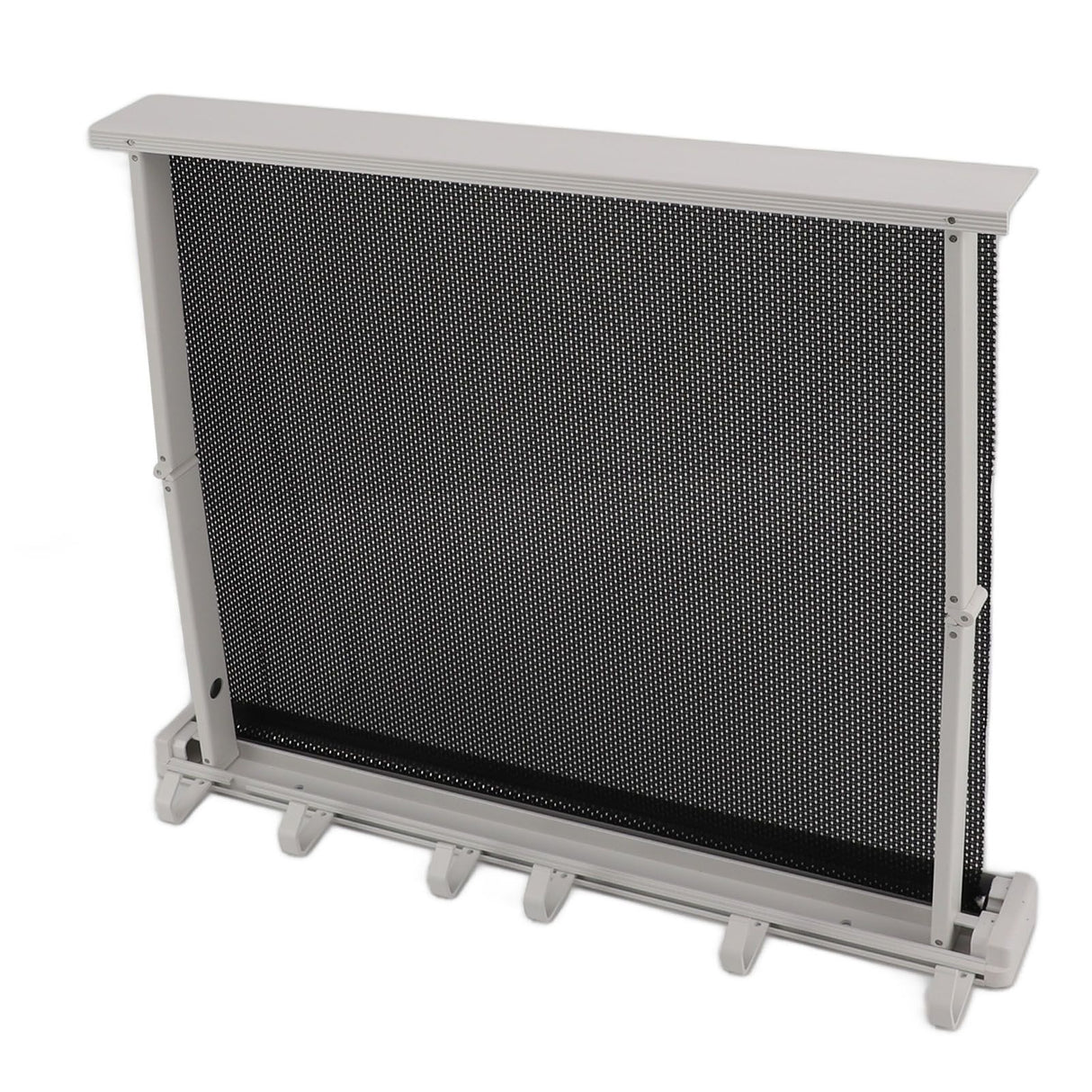 Retractable Clothes Drying Rack with Template Wall Mount Mesh Breathable Platform Aluminium Laundry Drying Rack for Patio Bathroom White