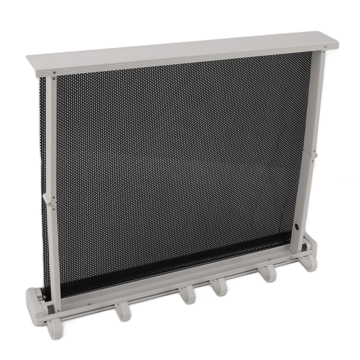 Retractable Clothes Drying Rack with Template Wall Mount Mesh Breathable Platform Aluminium Laundry Drying Rack for Patio Bathroom White