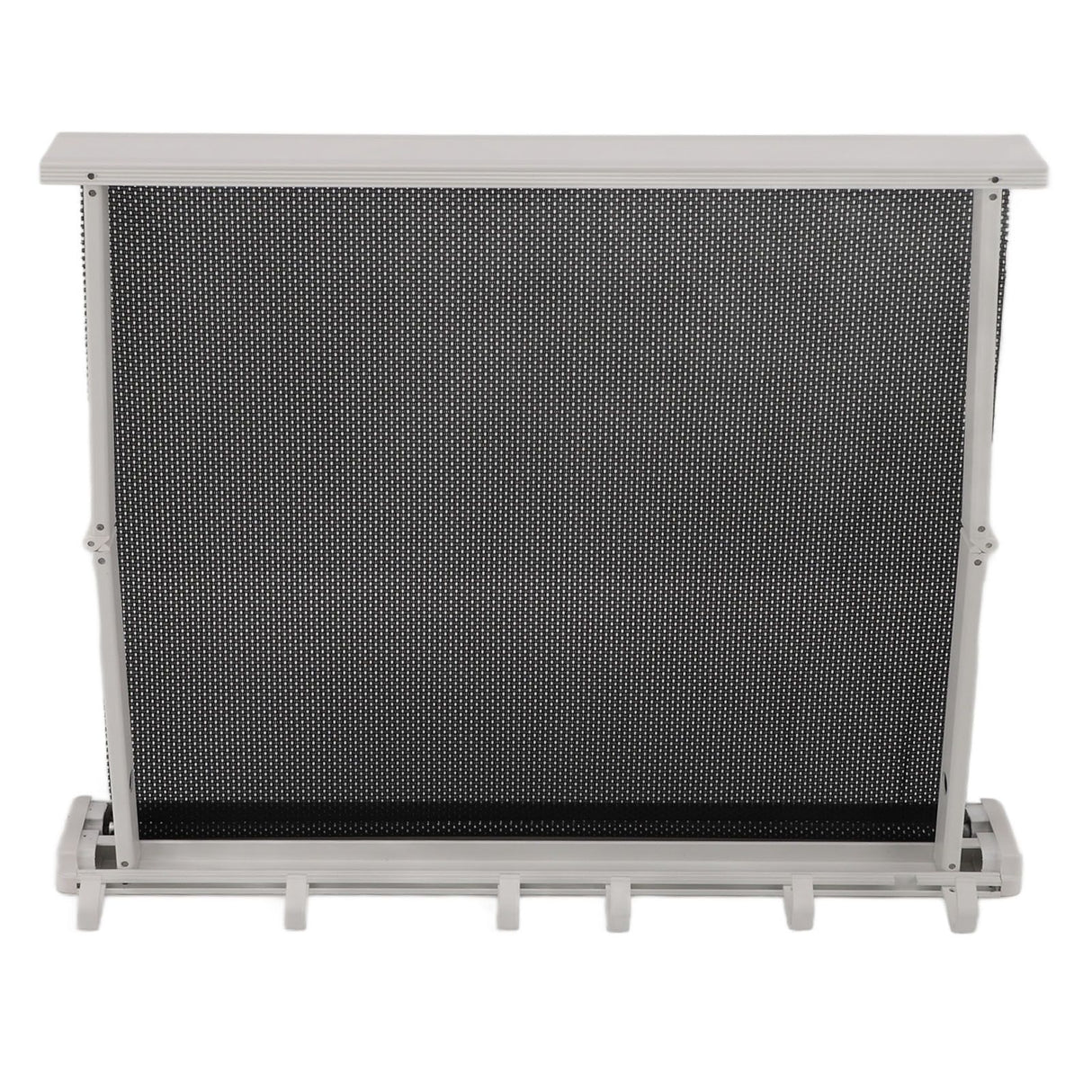 Retractable Clothes Drying Rack with Template Wall Mount Mesh Breathable Platform Aluminium Laundry Drying Rack for Patio Bathroom White