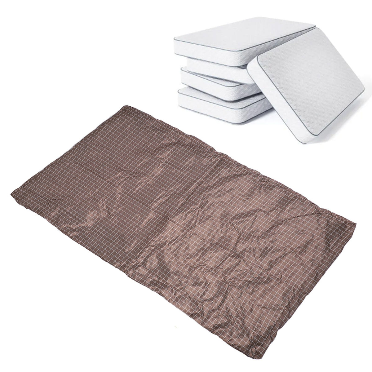 Mattress Bag for Moving Storage Waterproof Dustproof Oxford Fabric Reusable Easy Carrier Mattress Moving Cover with Handles 208x160x38cm / 81.89x62.99x14.96in