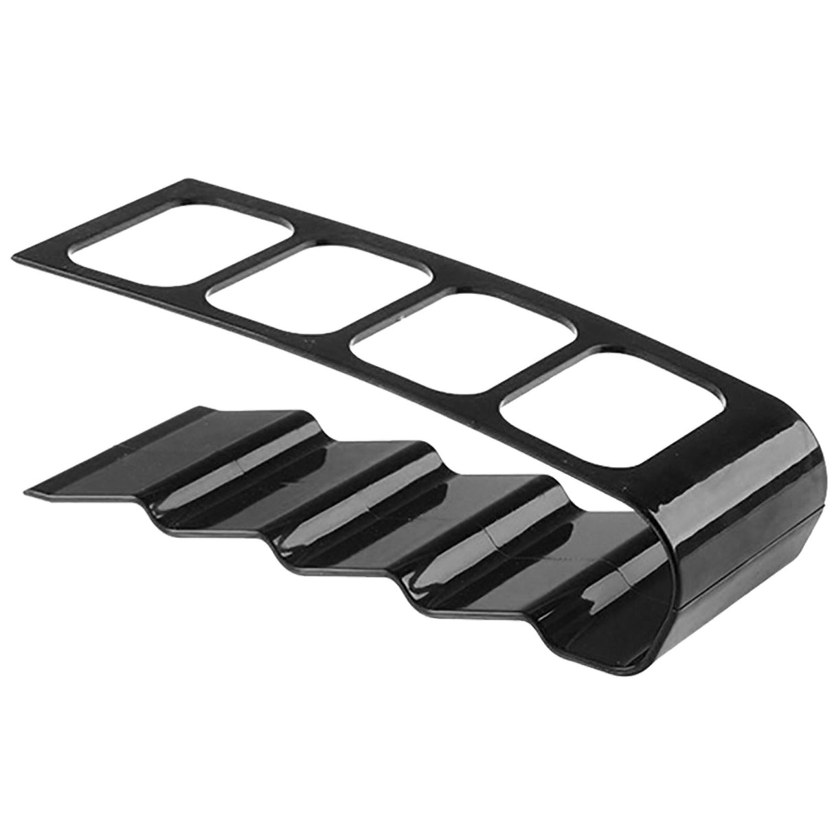 Remote Control Holder with 4 Compartments Plastic Easily Accessible TV Remote Caddy for Media Accessories Black