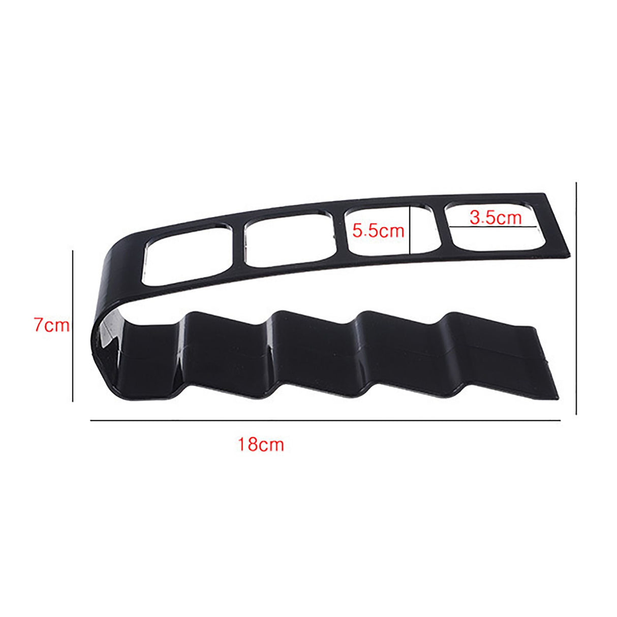 Remote Control Holder with 4 Compartments Plastic Easily Accessible TV Remote Caddy for Media Accessories Black