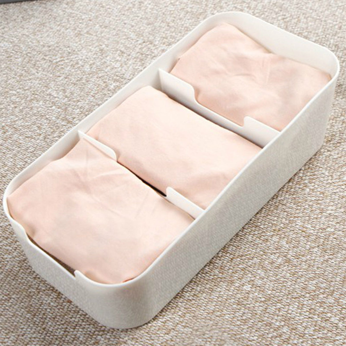Plastic Drawer Organizers Trapezoid Stackable Tabletop Socks Underwear Organizer Storage Box for Closet