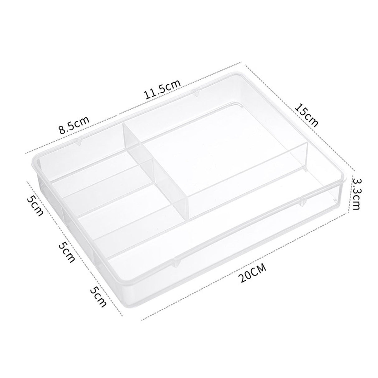 Desktop Organizer Box Drawer Divider Tray Desk Makeup Classification Storage Box for Bathroom Office Transparent
