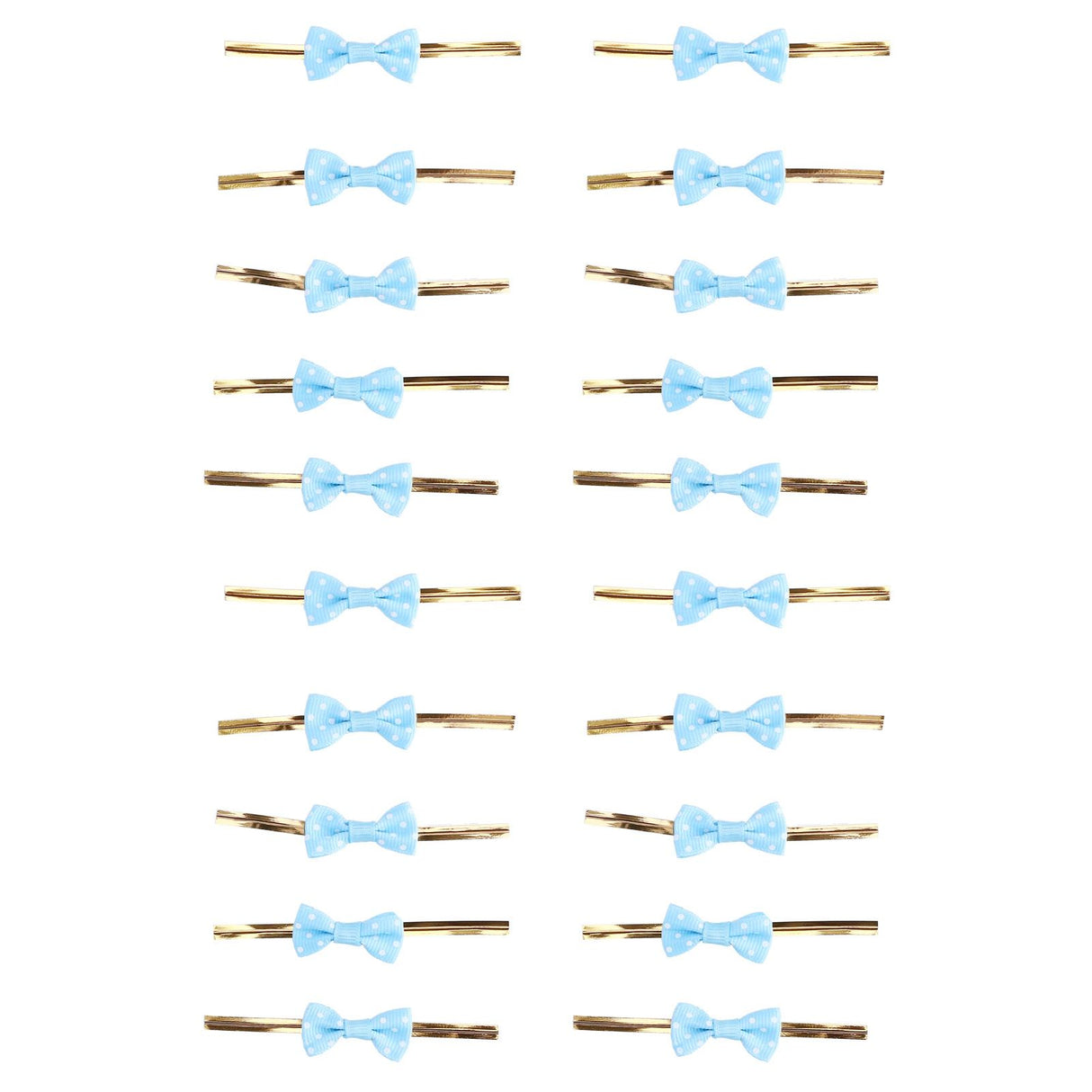 20pcs Bow Knot Twist Ties Biscuits Cookies DIY Baking Bag Ties for Gift Wrapping Weddings PartiesBlue