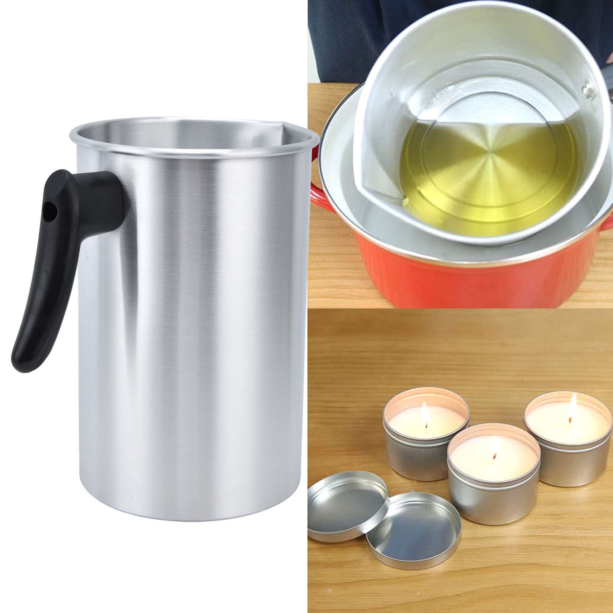 Candle Wax Melting Pot 3L Melting Wax Cup Candle Making Pouring Pot for Home DIY Chandlery Supplies