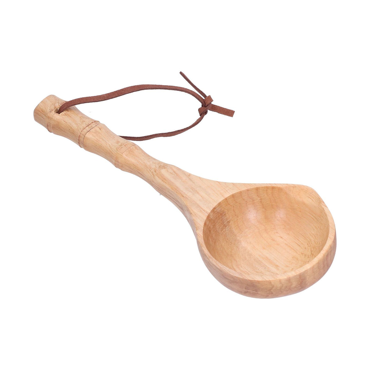 Wooden Spoon Long Handle Durable Soup Porridge Scoop Tableware Kitchen Cooking ToolLight Color