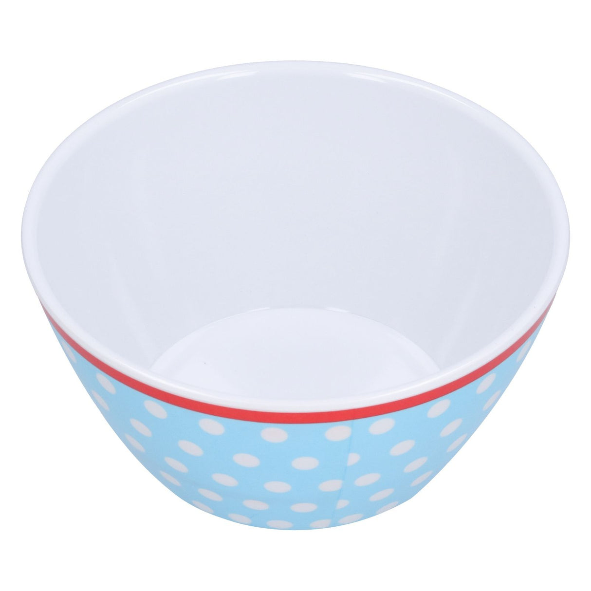 500ml Salad Bowl Thickened Snack Dessert Cake Fruit Bowl for Baking Table DecorationLight Blue Dot