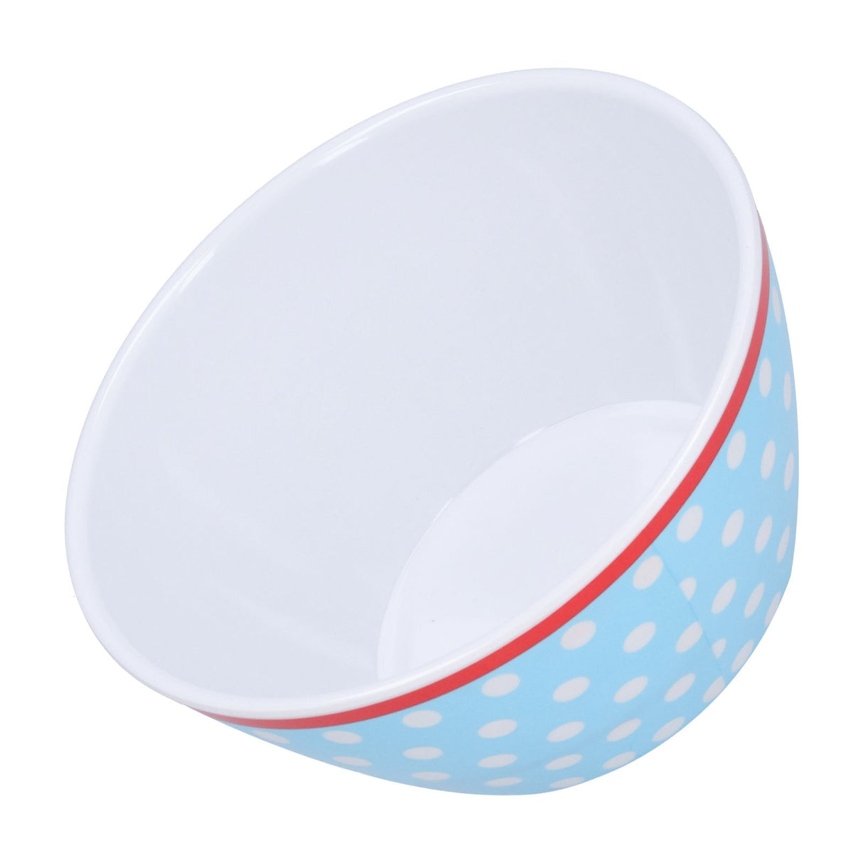 500ml Salad Bowl Thickened Snack Dessert Cake Fruit Bowl for Baking Table DecorationLight Blue Dot
