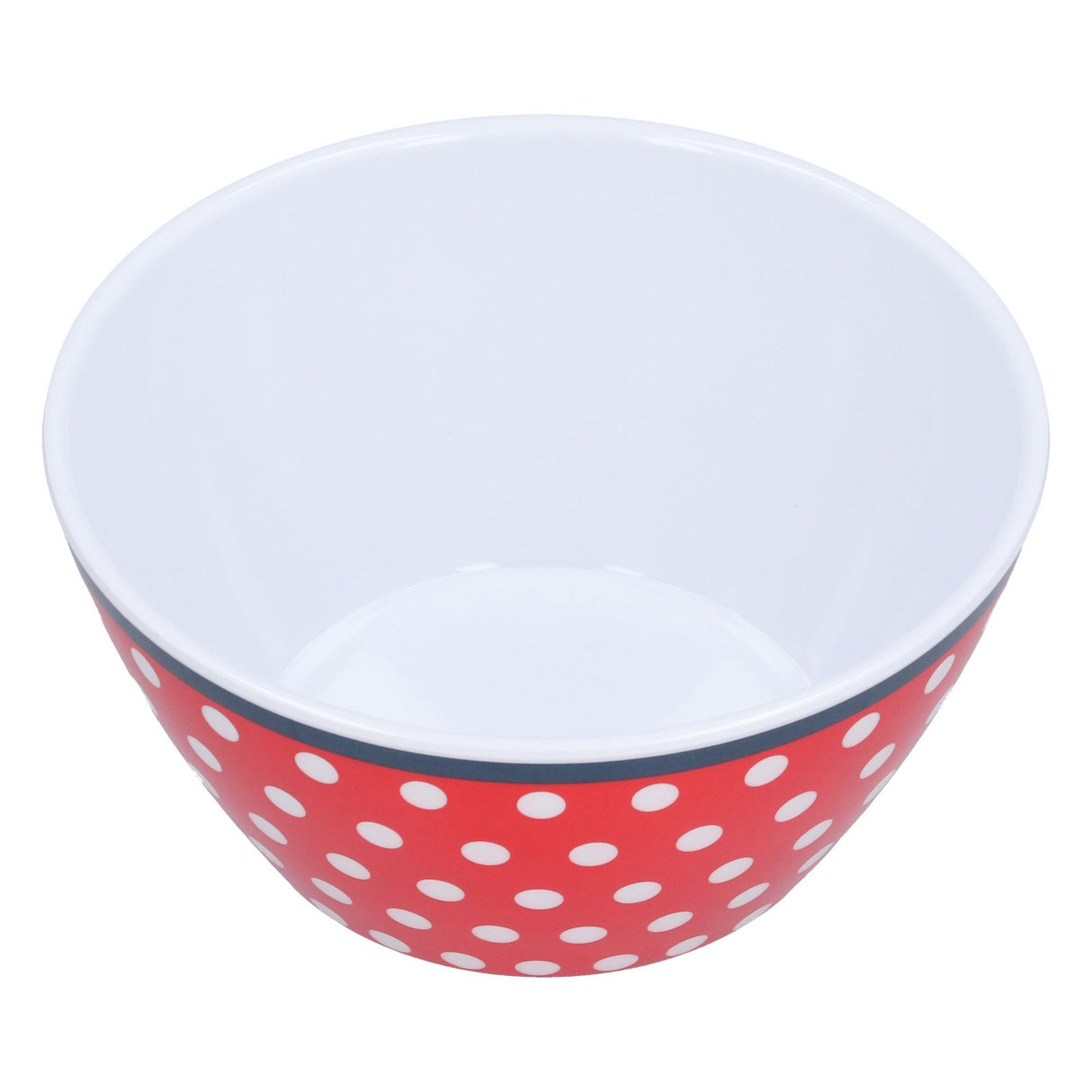 500ml Salad Bowl Thickened Snack Dessert Cake Fruit Bowl for Baking Table DecorationRed Dot