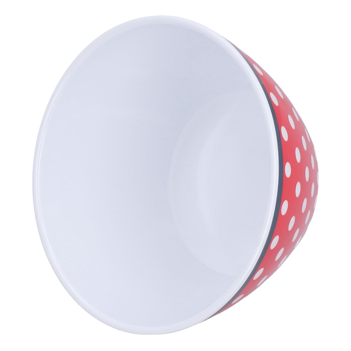 500ml Salad Bowl Thickened Snack Dessert Cake Fruit Bowl for Baking Table DecorationRed Dot