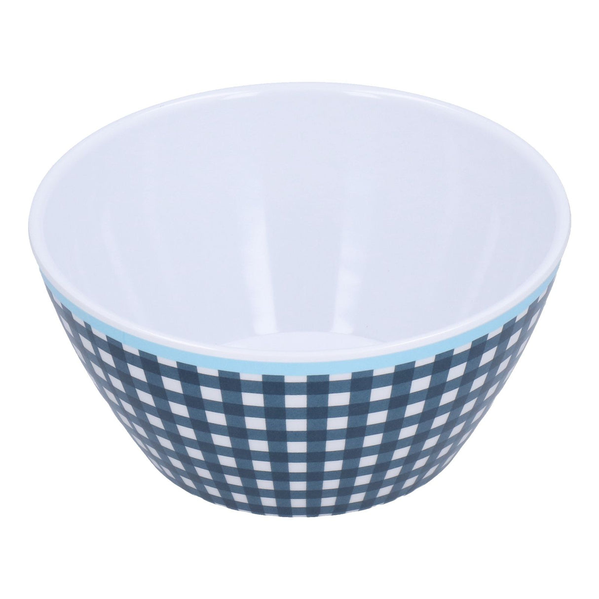 500ml Salad Bowl Thickened Snack Dessert Cake Fruit Bowl for Baking Table DecorationDark Blue Grid