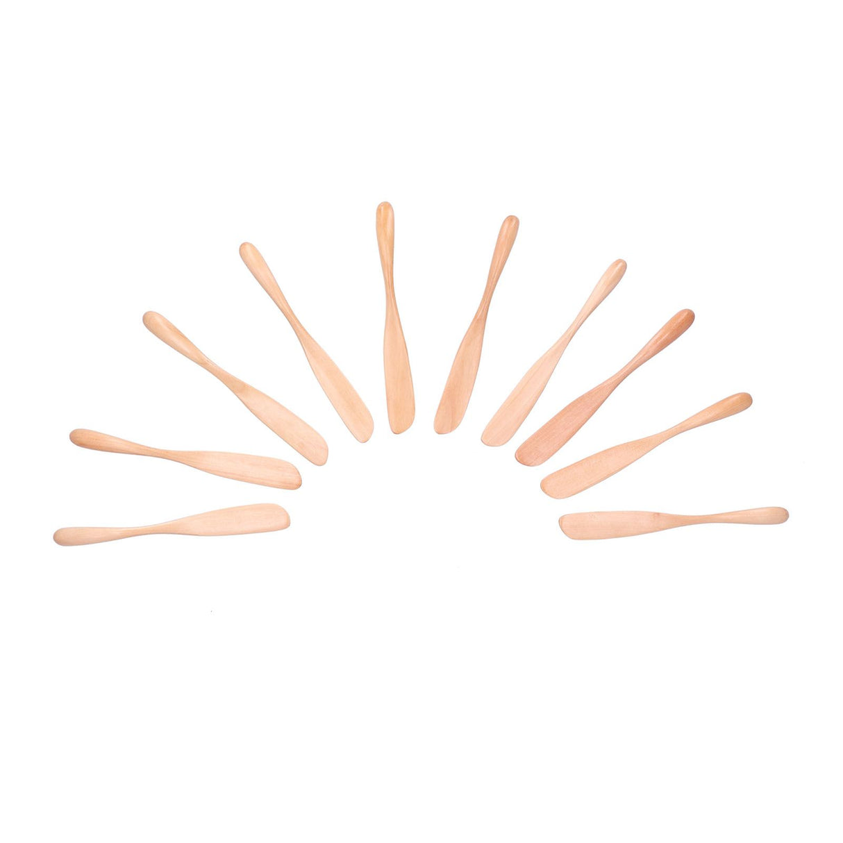 10pcs Wooden Dinner Knife Cheese Spreader Cake Knife Reusable Dinnerware Kitchen Gadgets for Home Kitchen Picnic RestaurantLight Color
