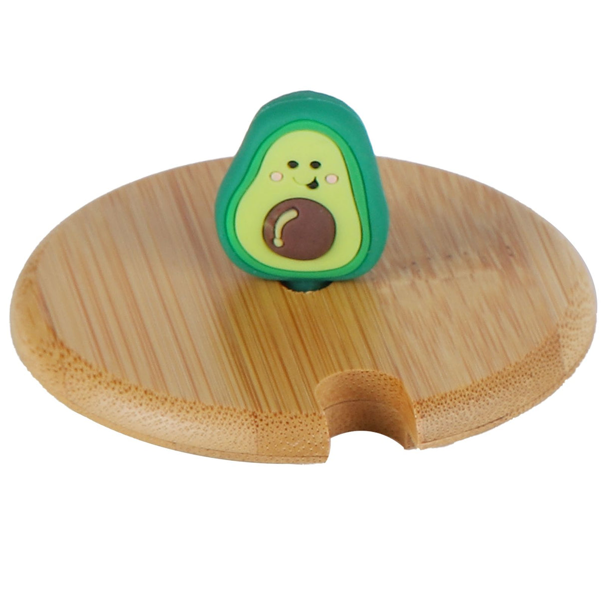 400ml Cute High Borosilicate Glass Cup HeatResistant Mug with Stainless Steel Spoon Bamboo Lid(Avocado )