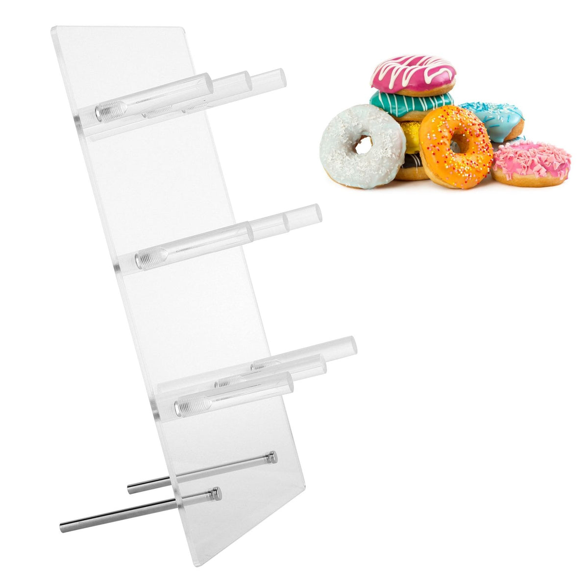 Acrylic Donut Display Stand Clear Rack Holder for Wedding Birthday Party Decoration