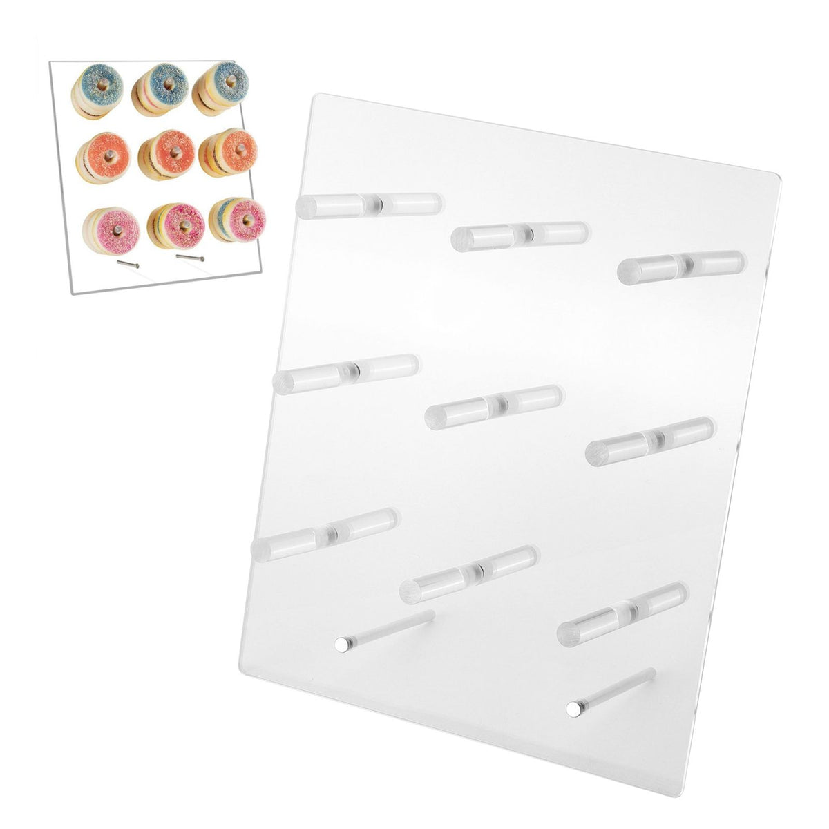 Acrylic Donut Display Stand Clear Rack Holder for Wedding Birthday Party Decoration