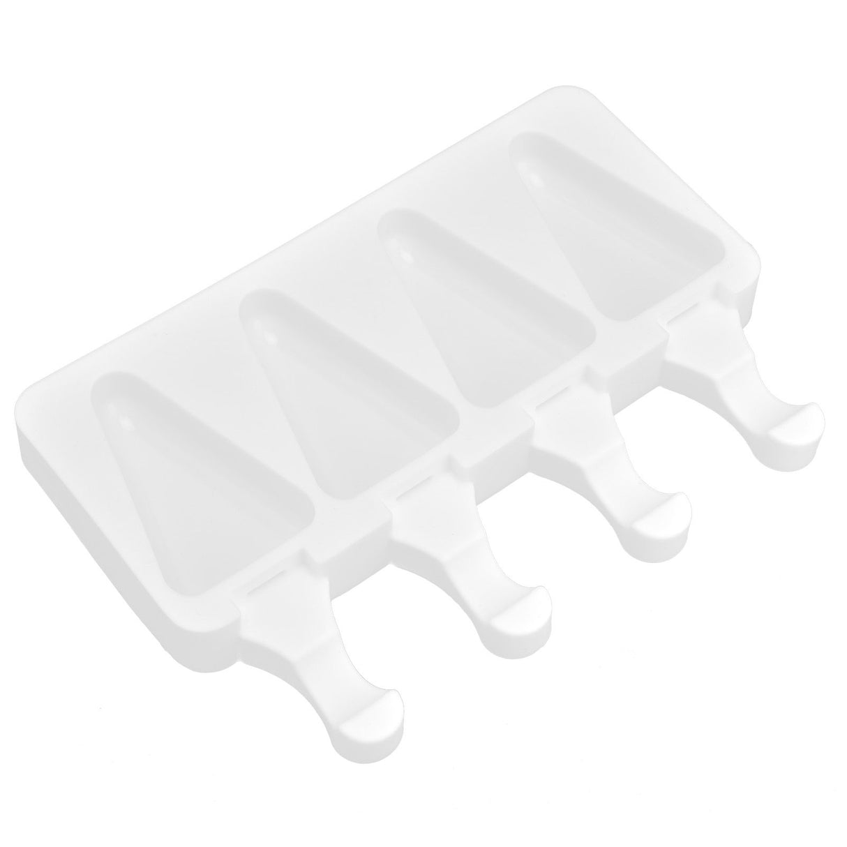 Multi Grid Silicone Ice Bar Mold Heat Resistant Ice Cream Making Mold Kitchen DIY Tool(4Grid Triangular )